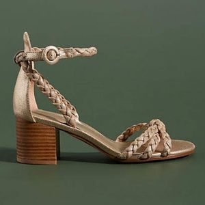 🆕 Silent D Braided Heeled Sandals in Gold